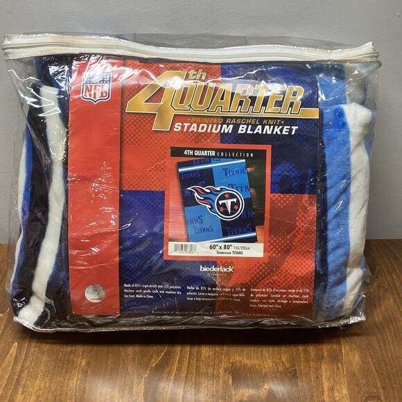 Tennessee Titans BRAND NEW VTG Deadstock Biederlack Stadium Blanket  60”x 80” - Picture 2 of 6